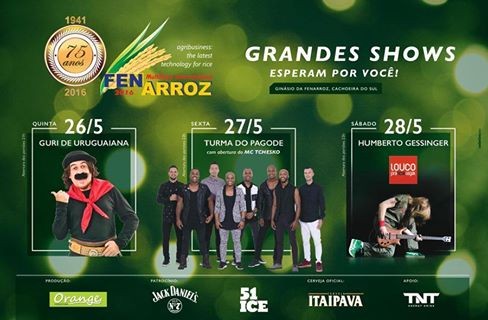 SHOWS NACIONAIS MARCAM A 19 FENARROZ