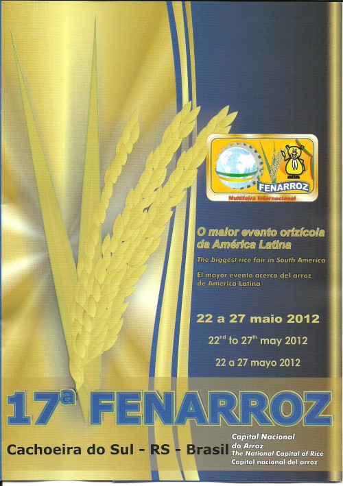 Fenarroz 2012 lana folder com nova identidade visual e nova logomarca