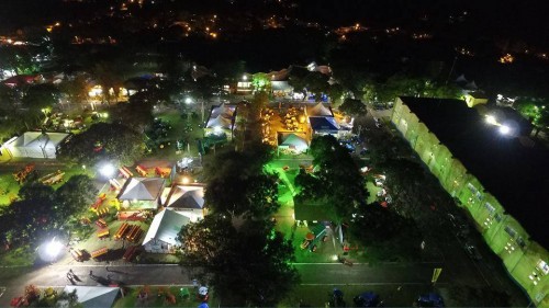 Imagem Noturna do Parque da Fenarroz feita por um Drone